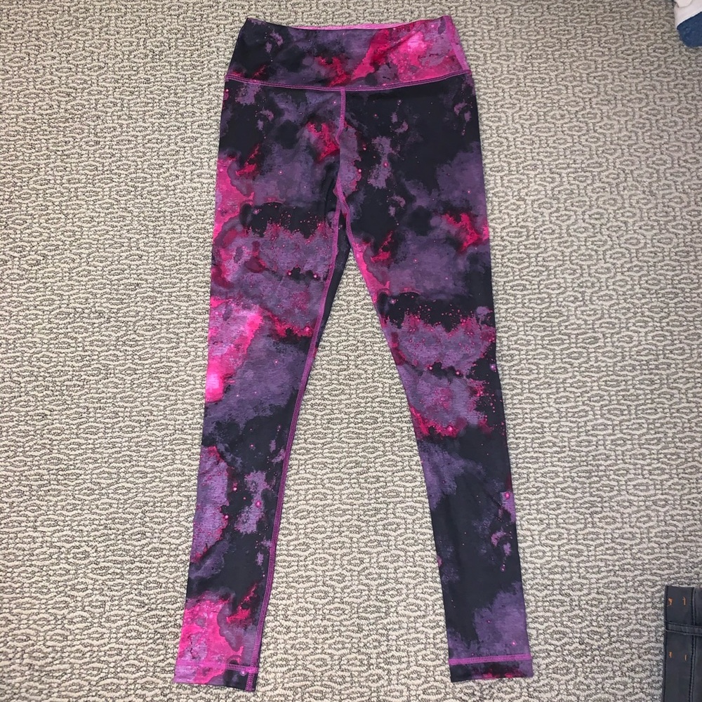 Pink/ Purple Water Color Leggings